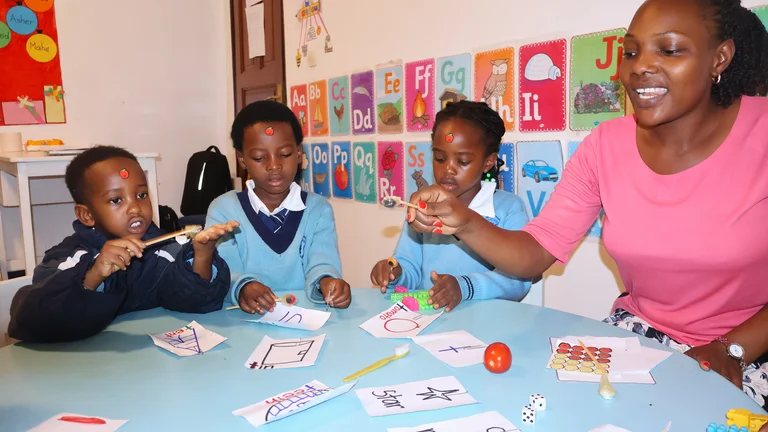 Children learning at Pharo School, Kigali 