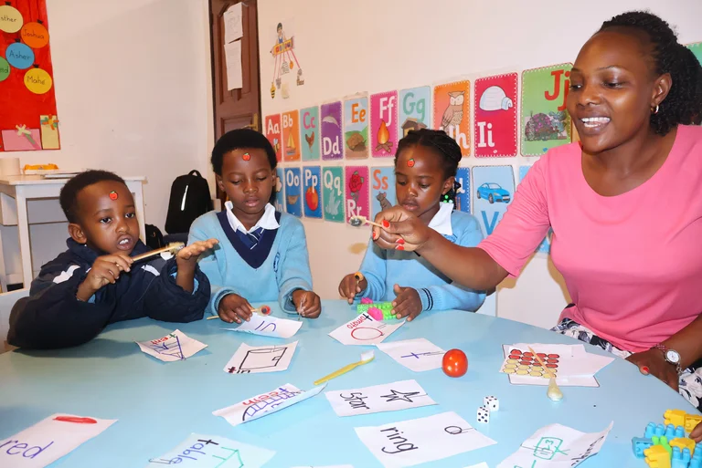 Children learning at Pharo School, Kigali 